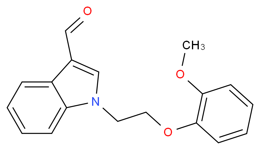 1-[2-(2-Methoxy-phenoxy)-ethyl]-1H-indole-3-carbaldehyde_分子结构_CAS_)