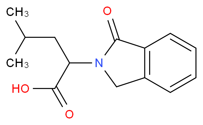 4-methyl-2-(1-oxo-1,3-dihydro-2H-isoindol-2-yl)pentanoic acid_分子结构_CAS_)