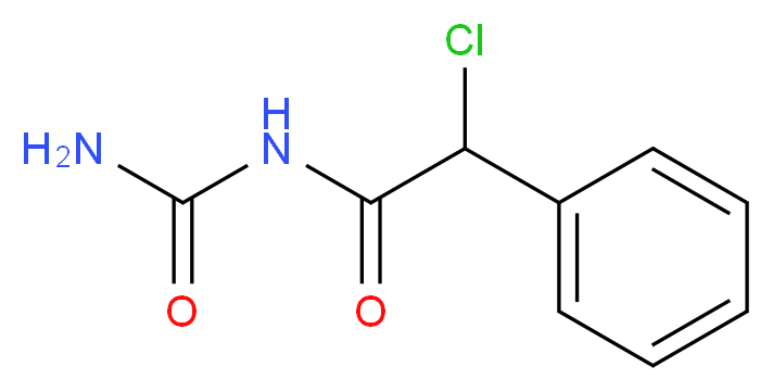 (2-chloro-2-phenylacetyl)urea_分子结构_CAS_25395-28-2