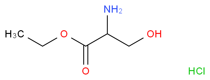 ethyl 2-amino-3-hydroxypropanoate hydrochloride_分子结构_CAS_3940-27-0