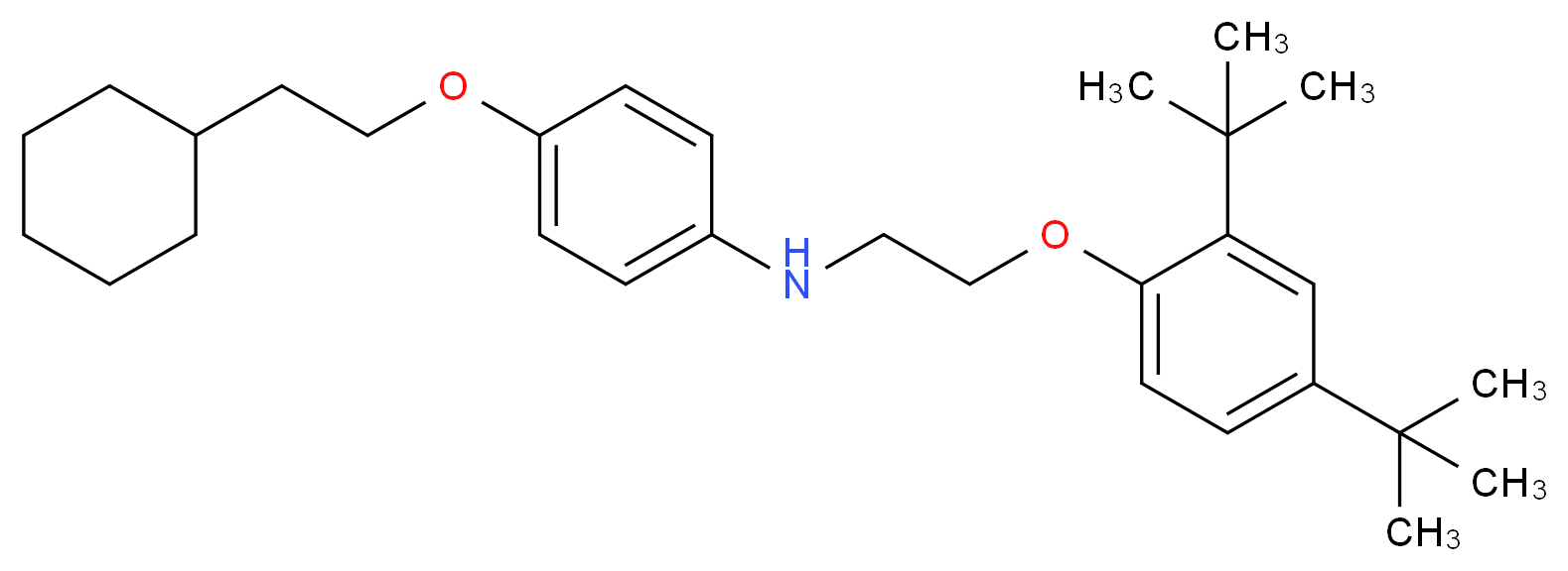 N-[4-(2-Cyclohexylethoxy)phenyl]-N-{2-[2,4-di(tert-butyl)phenoxy]ethyl}amine_分子结构_CAS_)