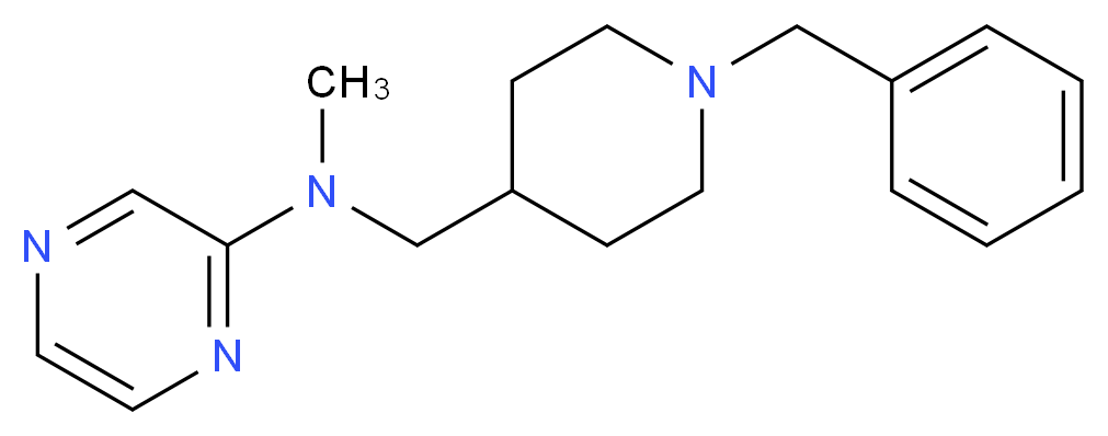 N-[(1-benzyl-4-piperidinyl)methyl]-N-methyl-2-pyrazinamine_分子结构_CAS_)