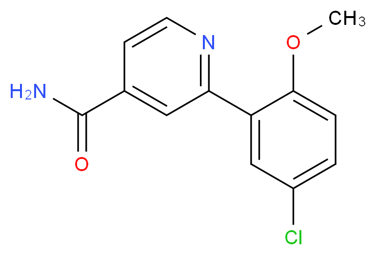 2-(5-chloro-2-methoxyphenyl)isonicotinamide_分子结构_CAS_)