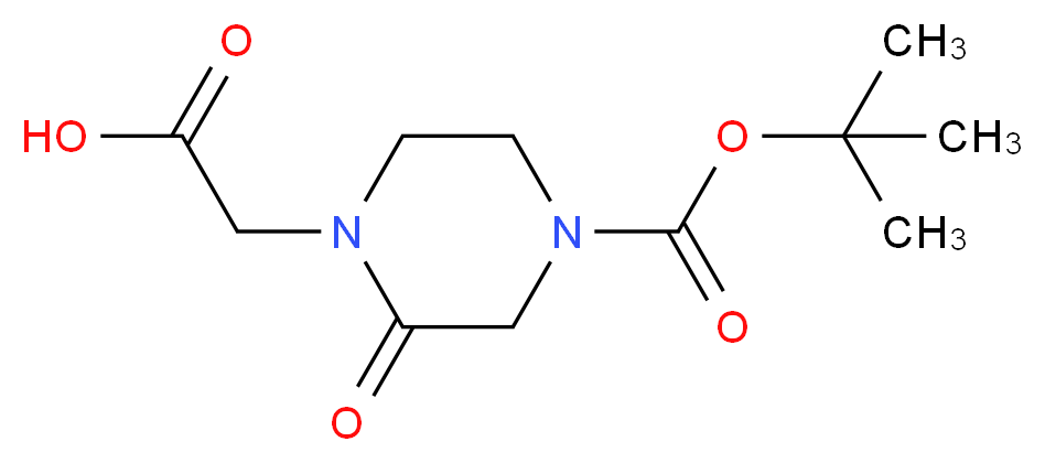 2-{4-[(tert-butoxy)carbonyl]-2-oxopiperazin-1-yl}acetic acid_分子结构_CAS_)