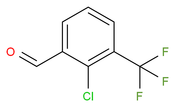 2-chloro-3-(trifluoromethyl)benzaldehyde_分子结构_CAS_93118-03-7
