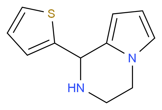 1-(thiophen-2-yl)-1H,2H,3H,4H-pyrrolo[1,2-a]pyrazine_分子结构_CAS_865546-35-6