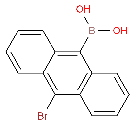 10-溴蒽-9-硼酸_分子结构_CAS_641144-16-3)