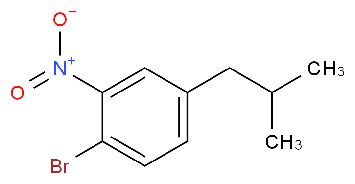 1-Bromo-4-isobutyl-2-nitrobenzene_分子结构_CAS_1242336-57-7)