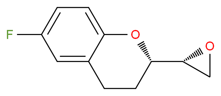 (2S, 2'S)-6-Fluoro-2-(2'-oxiranyl)chromane_分子结构_CAS_129050-23-3)