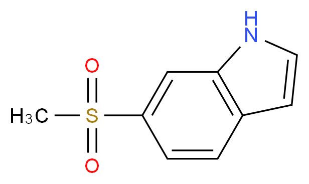 6-(Methylsulfonyl)-1H-indole_分子结构_CAS_467461-40-1)