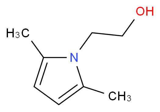 2-(2,5-dimethyl-1H-pyrrol-1-yl)ethan-1-ol_分子结构_CAS_83662-06-0