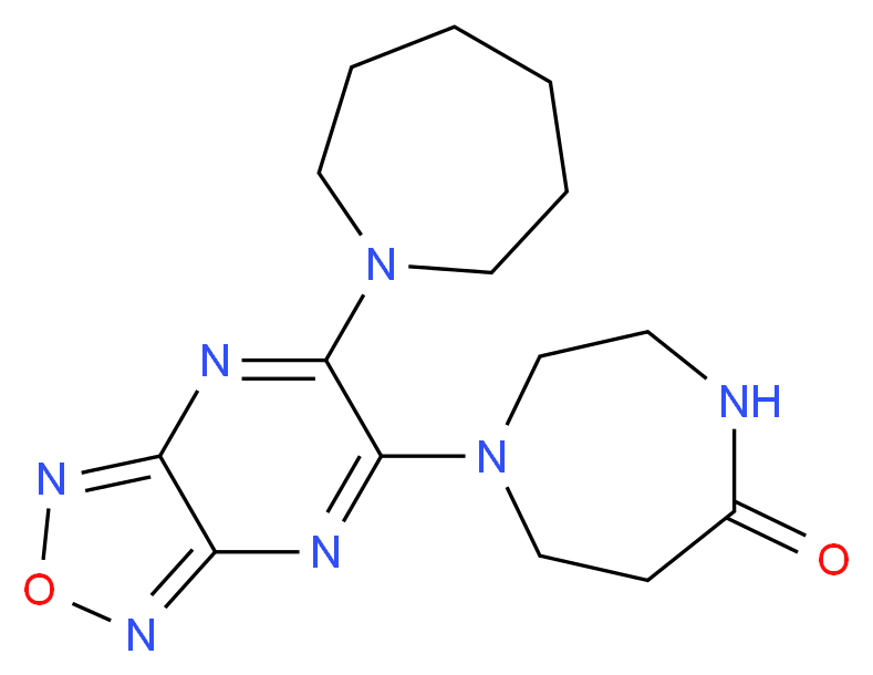 1-[6-(1-azepanyl)[1,2,5]oxadiazolo[3,4-b]pyrazin-5-yl]-1,4-diazepan-5-one_分子结构_CAS_)