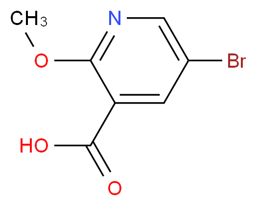 5-bromo-2-methoxypyridine-3-carboxylic acid_分子结构_CAS_54916-66-4