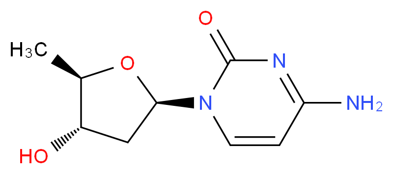 4-amino-1-[(2R,4S,5R)-4-hydroxy-5-methyloxolan-2-yl]-1,2-dihydropyrimidin-2-one_分子结构_CAS_5174-25-4