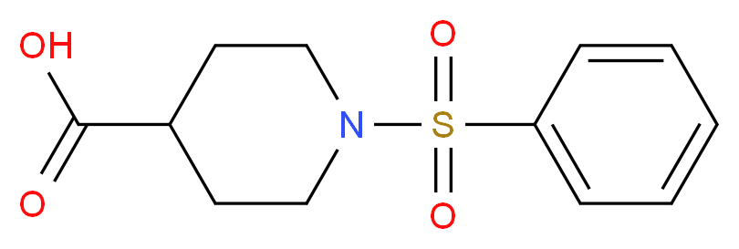 1-(Phenylsulfonyl)-4-piperidinecarboxylic acid_分子结构_CAS_122891-92-3)