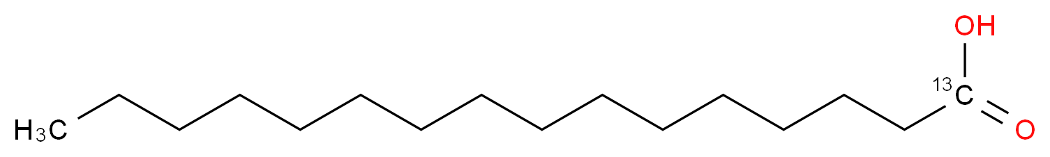 (1-<sup>1</sup><sup>3</sup>C)hexadecanoic acid_分子结构_CAS_57677-53-9