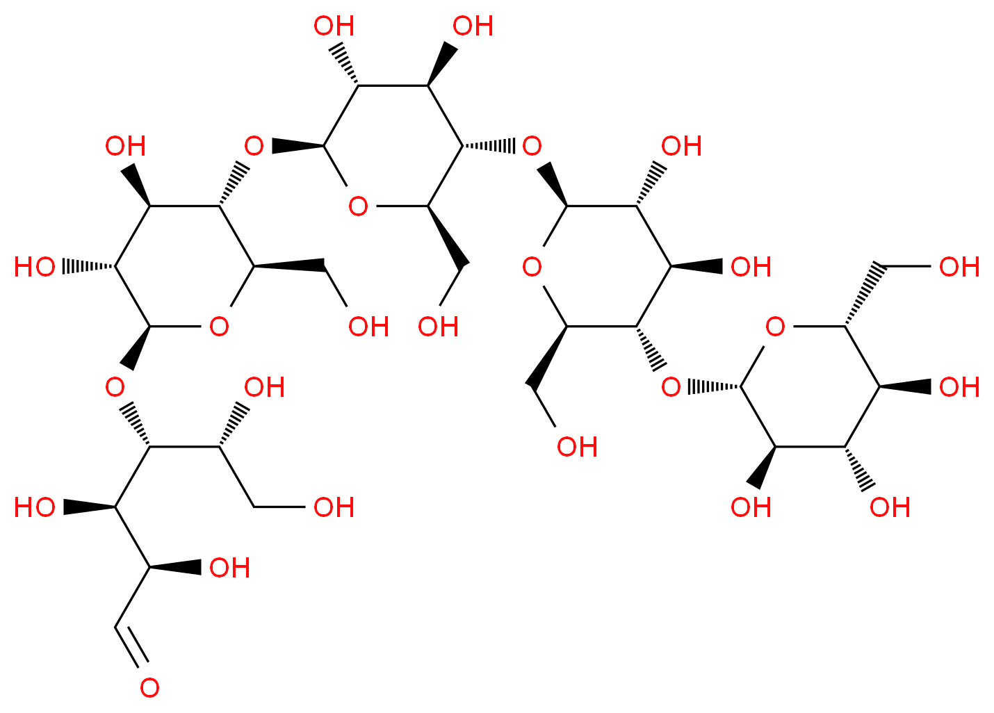 (2R,3R,4R,5R)-4-{[(2S,3R,4R,5S,6R)-5-{[(2S,3R,4R,5S,6R)-5-{[(2S,3R,4R,5S,6R)-3,4-dihydroxy-6-(hydroxymethyl)-5-{[(2S,3R,4S,5S,6R)-3,4,5-trihydroxy-6-(hydroxymethyl)oxan-2-yl]oxy}oxan-2-yl]oxy}-3,4-dihydroxy-6-(hydroxymethyl)oxan-2-yl]oxy}-3,4-dihydroxy-6-(hydroxymethyl)oxan-2-yl]oxy}-2,3,5,6-tetrahydroxyhexanal_分子结构_CAS_2240-27-9