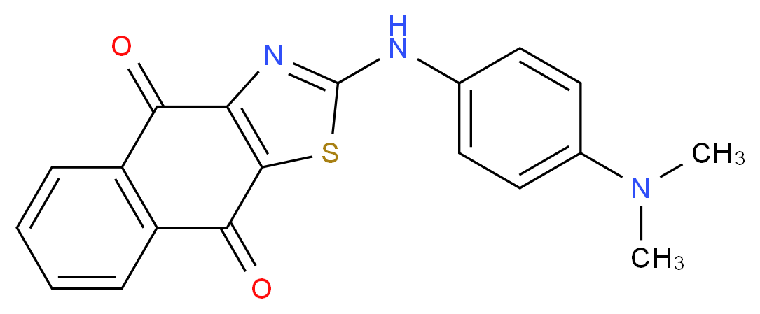 2-{[4-(dimethylamino)phenyl]amino}-4H,9H-naphtho[2,3-d][1,3]thiazole-4,9-dione_分子结构_CAS_220333-08-4