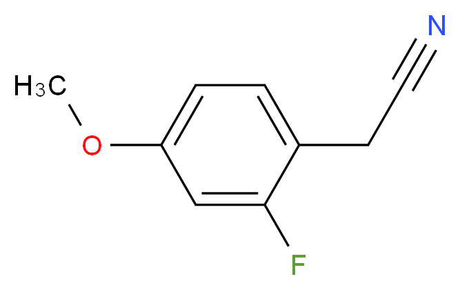 4-Methoxy-2-fluorobenzyl cyanide_分子结构_CAS_749934-29-0)