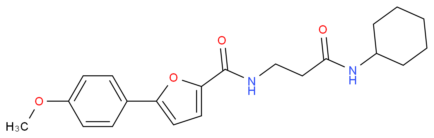 N-[3-(cyclohexylamino)-3-oxopropyl]-5-(4-methoxyphenyl)-2-furamide (non-preferred name)_分子结构_CAS_)