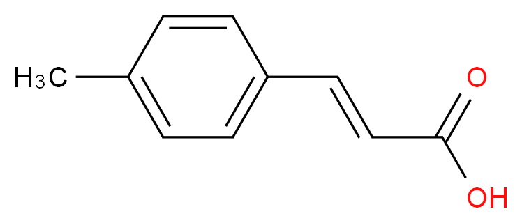 4-甲基肉桂酸, 主要为反式_分子结构_CAS_1866-39-3)