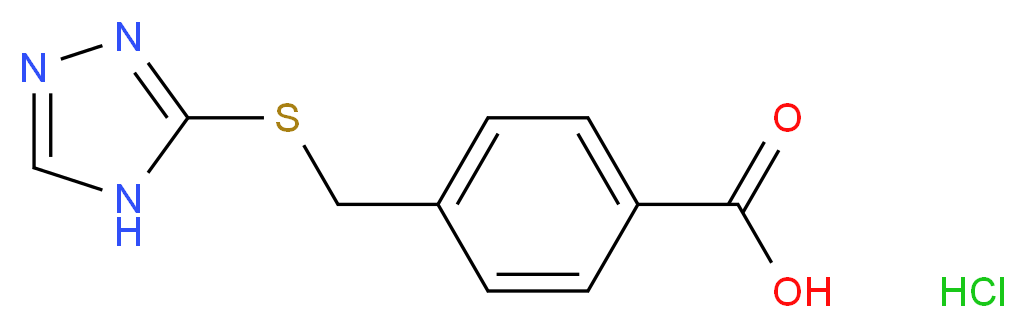 4-[(4H-1,2,4-triazol-3-ylsulfanyl)methyl]benzoic acid hydrochloride_分子结构_CAS_)