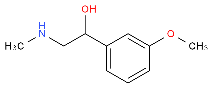 1-(3-甲氧基苯基)-2-(甲基氨) 乙醇_分子结构_CAS_92188-49-3)
