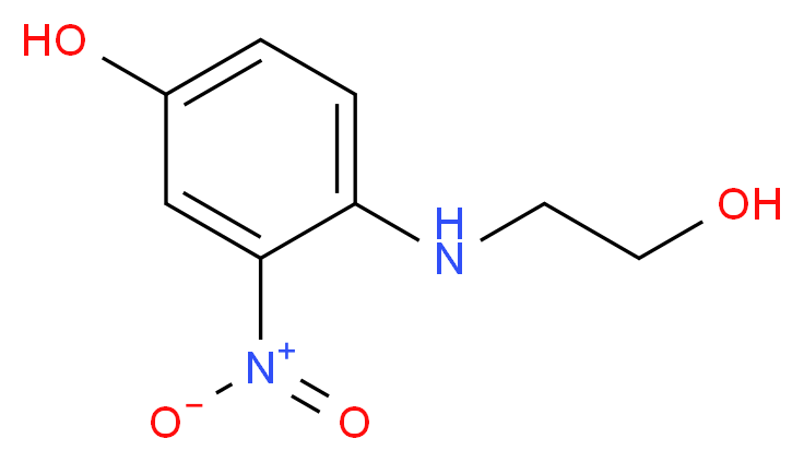 4-[(2-Hydroxyethyl)amino]-3-nitrophenol_分子结构_CAS_)