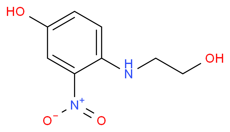 4-[(2-hydroxyethyl)amino]-3-nitrophenol_分子结构_CAS_65235-31-6