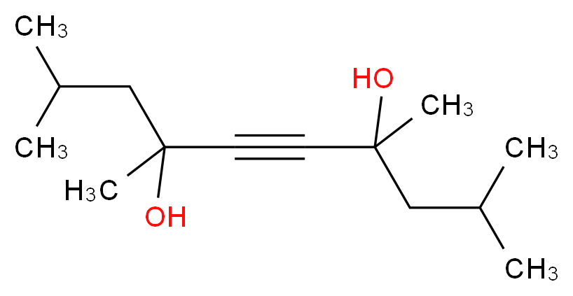 2,4,7,9-四甲基-5-癸炔-4,7-二醇，外消旋和内消旋混合物_分子结构_CAS_126-86-3)