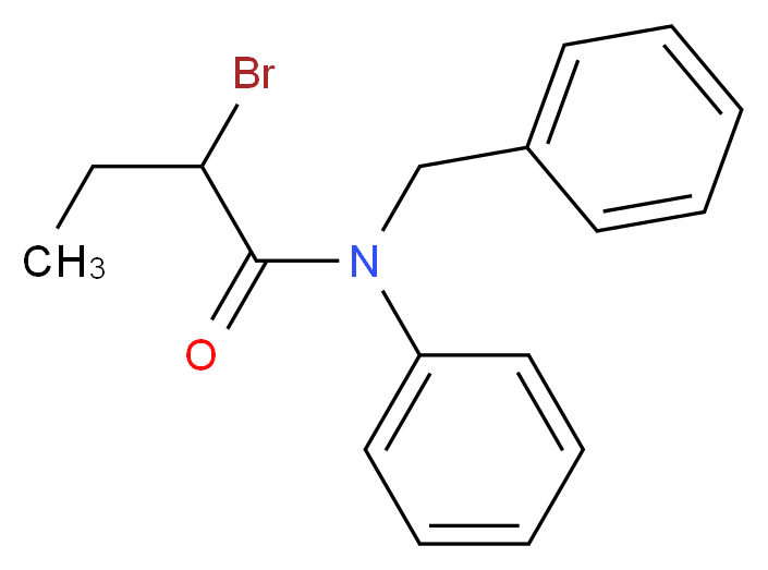 N-benzyl-2-bromo-N-phenylbutanamide_分子结构_CAS_851073-30-8