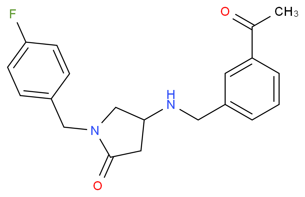 4-[(3-acetylbenzyl)amino]-1-(4-fluorobenzyl)-2-pyrrolidinone_分子结构_CAS_)
