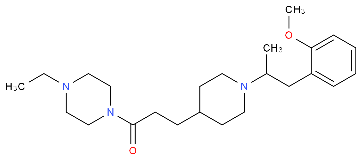 1-ethyl-4-(3-{1-[2-(2-methoxyphenyl)-1-methylethyl]-4-piperidinyl}propanoyl)piperazine_分子结构_CAS_)