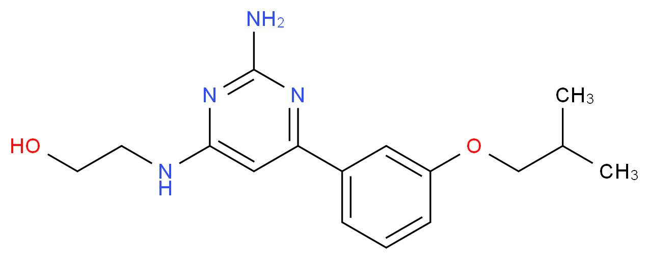 2-{[2-amino-6-(3-isobutoxyphenyl)pyrimidin-4-yl]amino}ethanol_分子结构_CAS_)