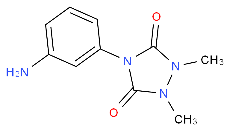 4-(3-aminophenyl)-1,2-dimethyl-1,2,4-triazolidine-3,5-dione_分子结构_CAS_1160263-99-9