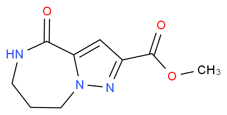 Methyl 4-oxo-4H,5H,6H,7H,8H-pyrazolo-[1,5-a][1,4]diazepine-2-carboxylate_分子结构_CAS_)