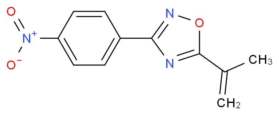 3-(4-Nitrophenyl)-5-(prop-1-en-2-yl)-1,2,4-oxadiazole_分子结构_CAS_1033202-00-4)