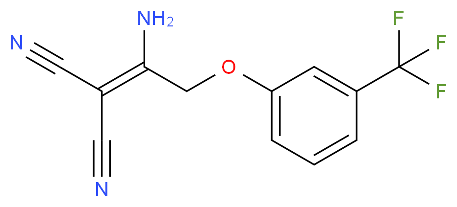 2-{1-amino-2-[3-(trifluoromethyl)phenoxy]ethylidene}propanedinitrile_分子结构_CAS_343375-42-8