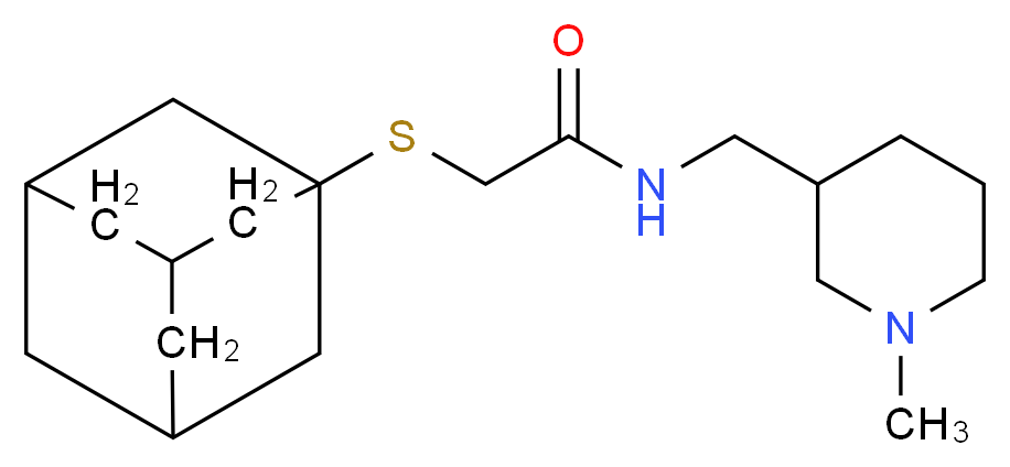 2-(1-adamantylthio)-N-[(1-methylpiperidin-3-yl)methyl]acetamide_分子结构_CAS_)