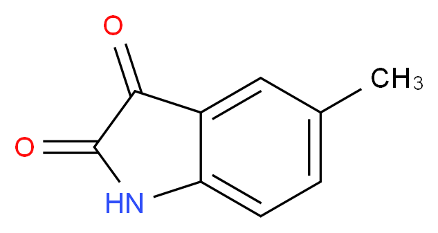 5-methyl-2,3-dihydro-1H-indole-2,3-dione_分子结构_CAS_608-05-9