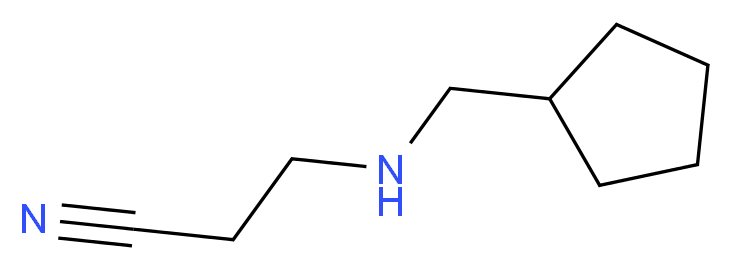 3-[(cyclopentylmethyl)amino]propanenitrile_分子结构_CAS_)