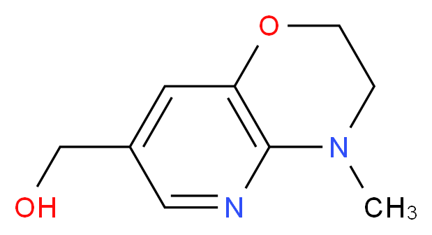 3,4-Dihydro-7-(hydroxymethyl)-4-methyl-2H-pyrido[3,2-b][1,4]oxazine_分子结构_CAS_921938-81-0)