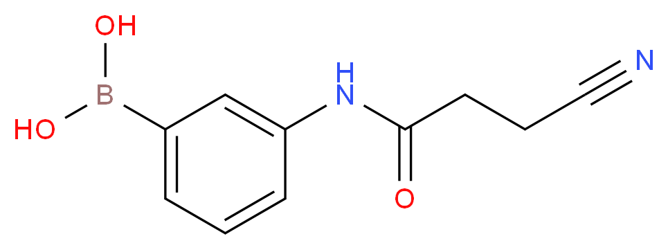 3-(2-氰基乙基氨甲酰基)苯硼酸_分子结构_CAS_762262-11-3)