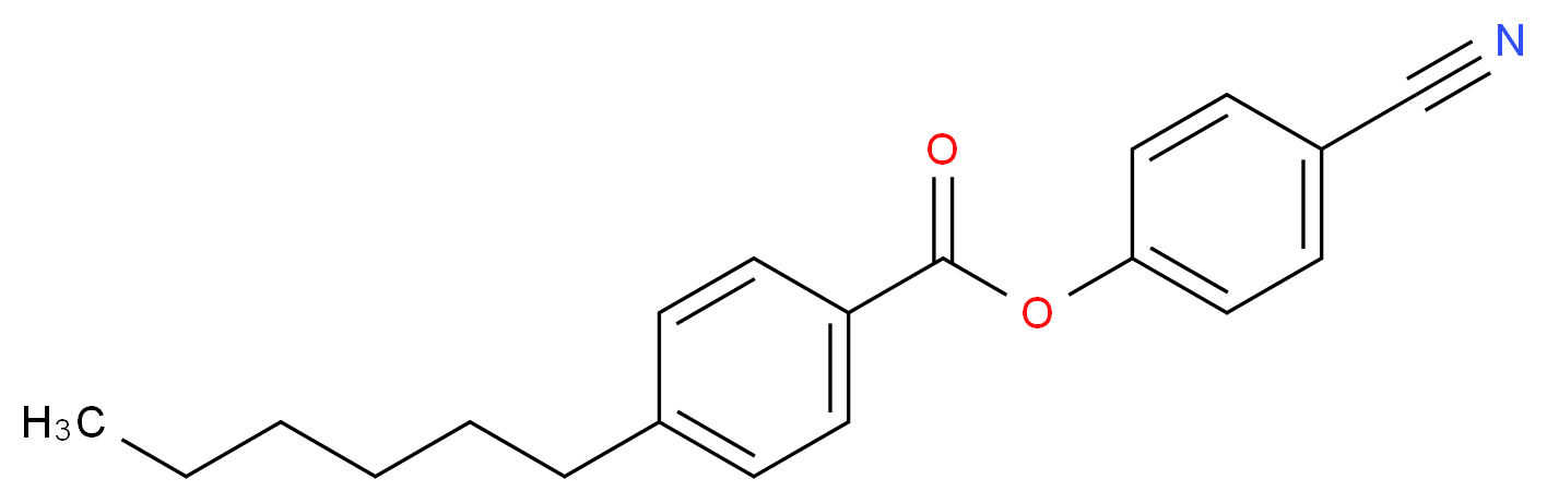 4-己基苯甲酸-4-氰基苯酯_分子结构_CAS_50793-85-6)