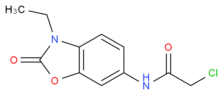 2-Chloro-N-(3-ethyl-2-oxo-2,3-dihydro-benzooxazol-6-yl)-acetamide_分子结构_CAS_)