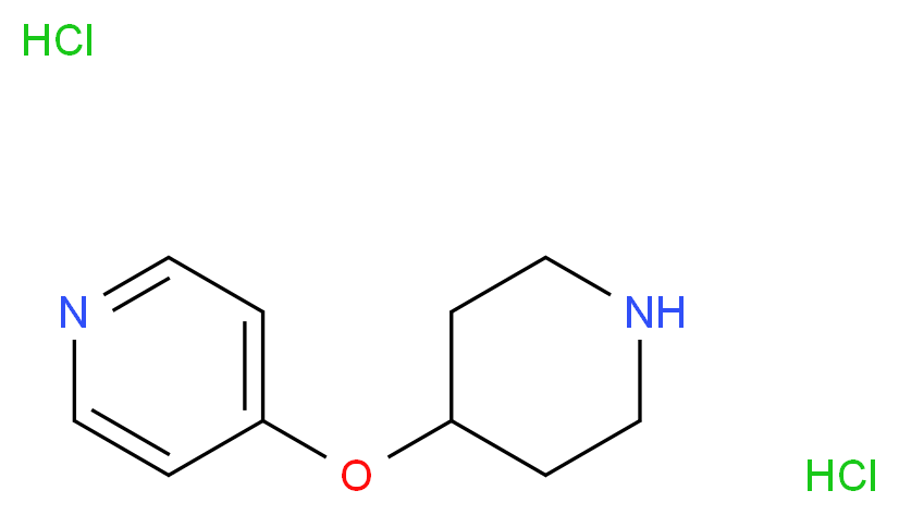 4-(Piperidin-4-yloxy)pyridine dihydrochloride_分子结构_CAS_308386-36-9)