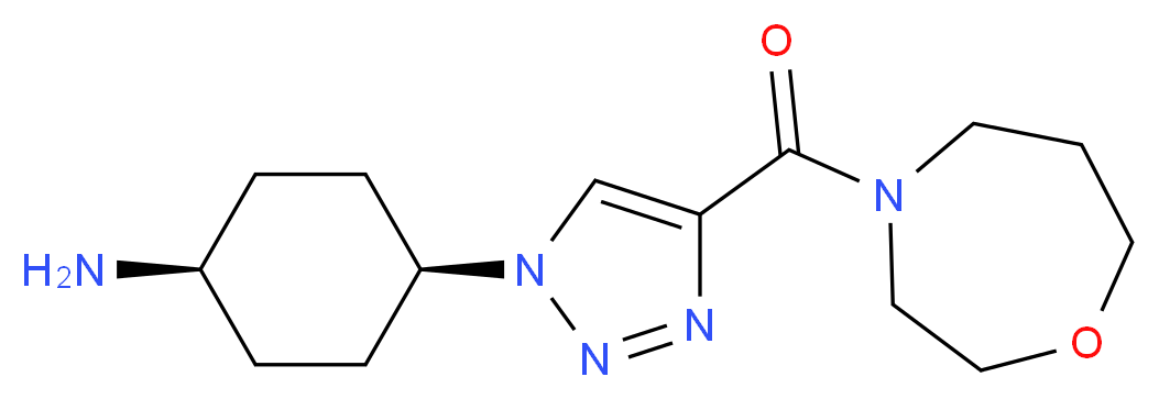 cis-4-[4-(1,4-oxazepan-4-ylcarbonyl)-1H-1,2,3-triazol-1-yl]cyclohexanamine_分子结构_CAS_)
