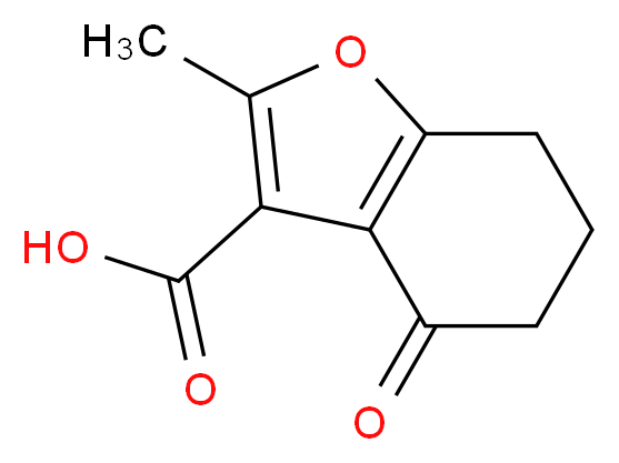 2-methyl-4-oxo-4,5,6,7-tetrahydro-1-benzofuran-3-carboxylic acid_分子结构_CAS_103204-90-6)