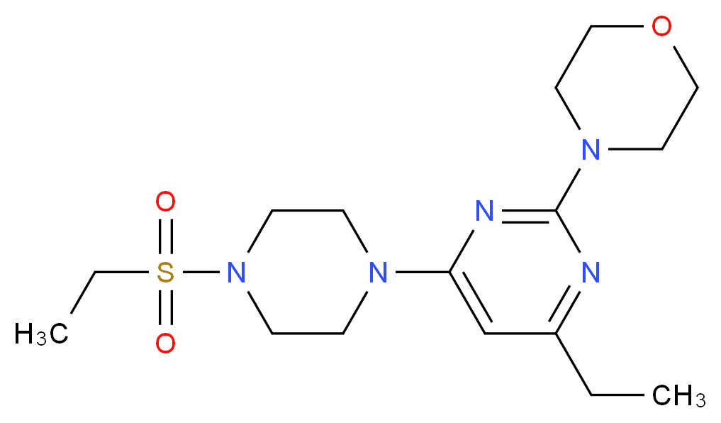 4-{4-ethyl-6-[4-(ethylsulfonyl)piperazin-1-yl]pyrimidin-2-yl}morpholine_分子结构_CAS_)