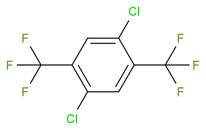 1,4-dichloro-2,5-bis(trifluoromethyl)benzene_分子结构_CAS_320-55-8